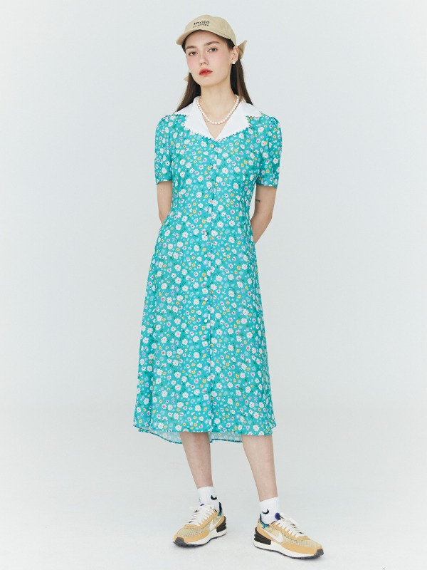 [리퍼브] Floral 2way Dress [Mint]