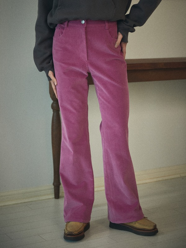 Bailey Corduroy Boots Cut Pants [Magenta Purple]