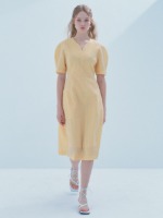 [재입고 완료][전혜빈,박은혜 착용] Tulip Seersucker Dress [Yellow]