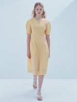 [전혜빈,박은혜 착용] Tulip Seersucker Dress [Yellow]